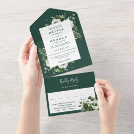 Casamento Floral Botânico Moderno Emerald Green