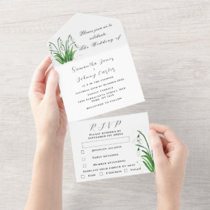 Casamento Floral Branco das Quedas de Neve de Aqua