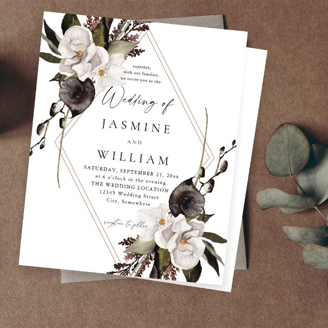 Casamento Floral Branco e Preto do Orçamento (Criador carregado)