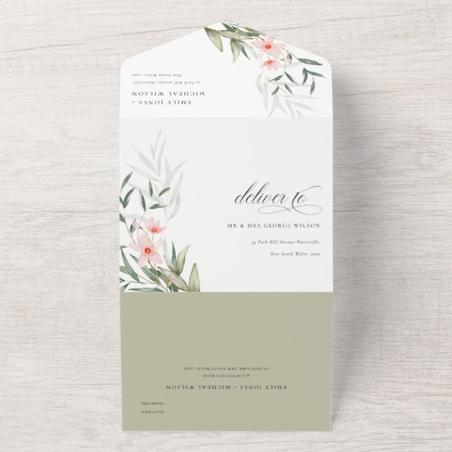 Casamento Floral Clássico Elegante Blush Greenery (Externo)