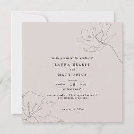 Casamento Floral Cor-de-Rosa Esmagada Moderna
