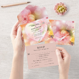 Casamento Floral Cor-de-Rosa Laranja Elegante Româ