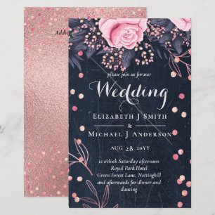 Casamento Floral Cor-de-Rosa Rosa de Leah G Denim