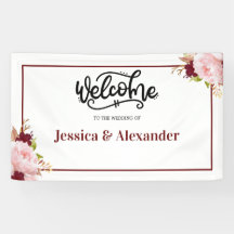 Casamento Floral da Borgonha Personalizada