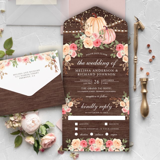 Casamento Floral de Abóbora Rosa e Pêssego em Made (Criador carregado)