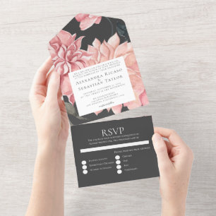 Casamento Floral de Aquarela Elegante