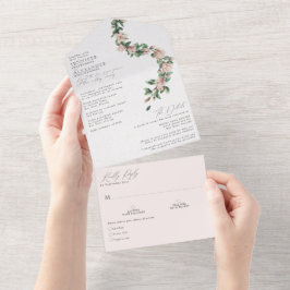 Casamento Floral de Blush Elegante