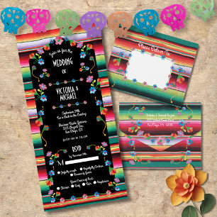 Casamento Floral De Bordado De Fiesta Mexicano Em
