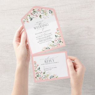 Casamento Floral de Cor de Água Rosa Pêssego Elega