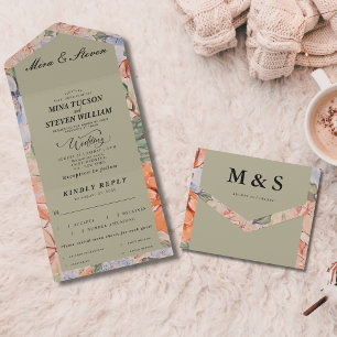 Casamento floral de cor laranja russa