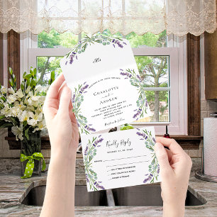casamento floral de eucalipto lavanda