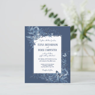 Casamento Floral de Flor de Flor Azul-Branca
