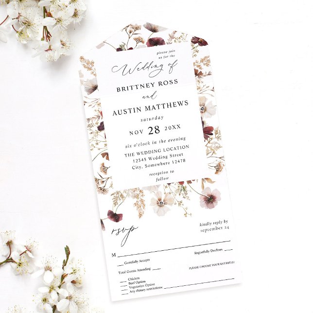 Casamento Floral de Flores Selvagens de Queda (Criador carregado)