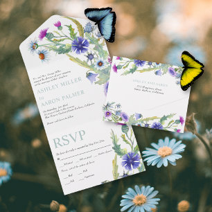 Casamento floral de flores silvestres coloridas