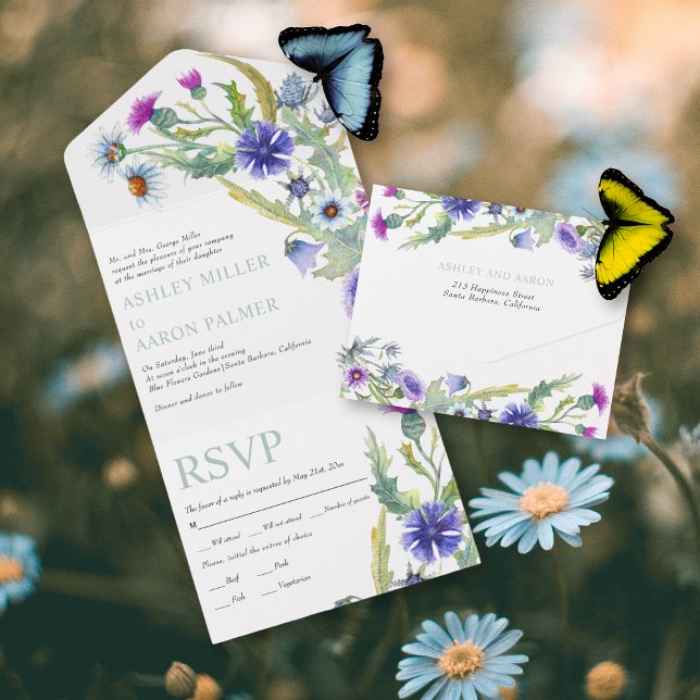 Casamento floral de flores silvestres coloridas (Criador carregado)