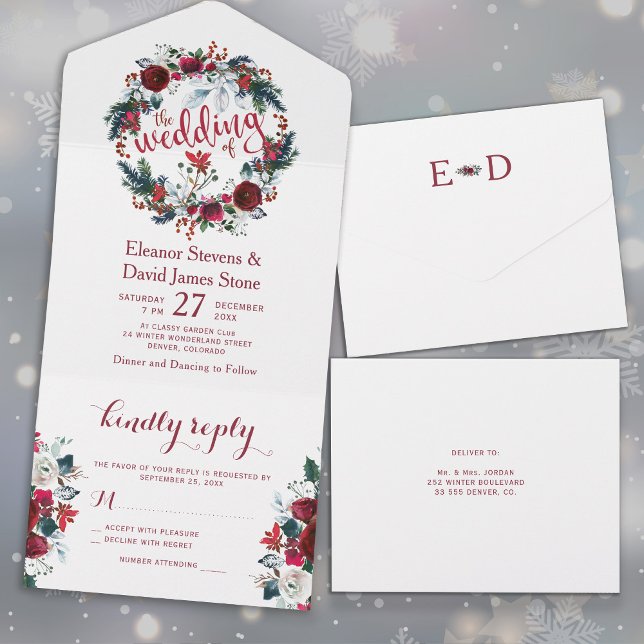 Casamento floral de inverno russo RSVP (Criador carregado)
