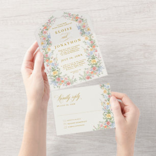 Casamento Floral de Jardim Ornate de Pastel Suave