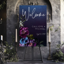 Casamento Floral de Lavanda Azul Escuro
