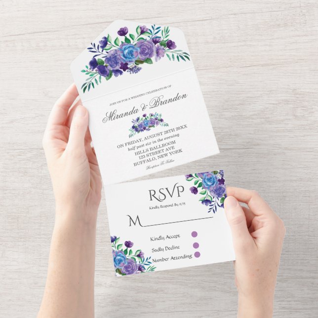 Casamento Floral de Lavanda Rústica (Aba destacável)