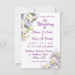 Casamento floral de Lilac Wildflower