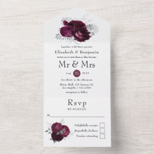 Casamento Floral de Marsala, Negro e Prata, tudo l
