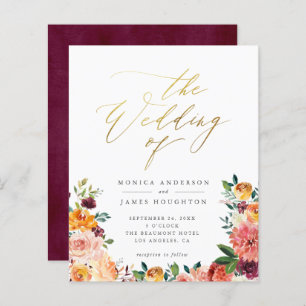 Casamento Floral de Molas Fluviais com Script Dour