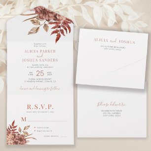 Casamento floral de outono elegante