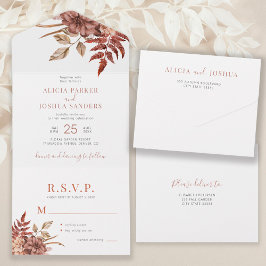 Casamento floral de outono elegante
