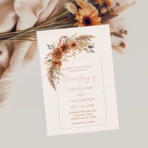 Casamento Floral de Outono em Terracota Moderna e