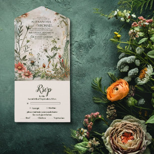 Casamento Floral de Outono Floresta Moderna Elegan