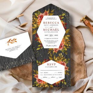 Casamento Floral de Outono Laranja Queimado em Mad