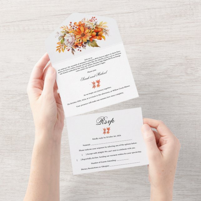 Casamento Floral de outono Rustic (Tearaway)