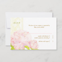 Casamento Floral de Peony Rosa Suave RSVP