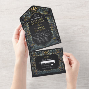 Casamento Floral de Raven Gothic Encantado