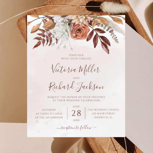 Casamento Floral de Terracota Rústico de Outono no (Criador carregado)