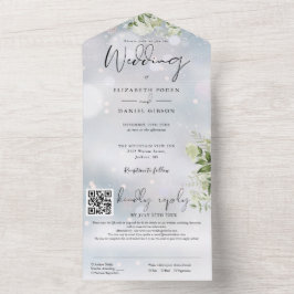 Casamento Floral de Vegetação de Inverno Código QR