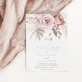 Casamento Floral Divino Silver Foil & Blush