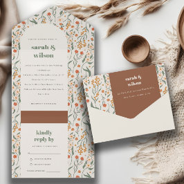 Casamento Floral do Arco Retroativo Laranja Rust