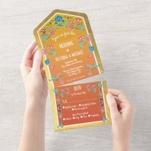 Casamento Floral do Foil Gold Fiesta Faux