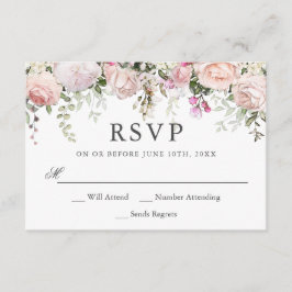 Casamento Floral do Jardim Rosa de Verão RSVP