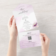 Casamento Floral do Lotus Mini Purple Elegante