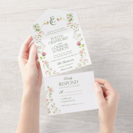 Casamento Floral do Monograma da Boêmia Elegante