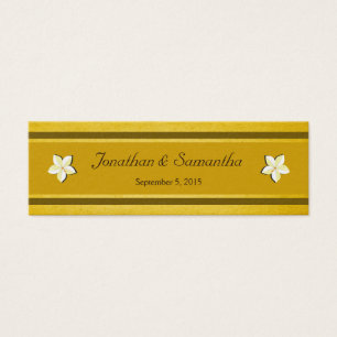 Casamento Floral Dourado Russo Slim Favor Tags