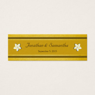 Casamento Floral Dourado Russo Slim Favor Tags