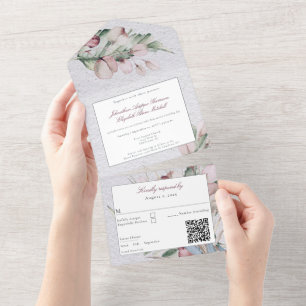 Casamento Floral e Botânico de Watercolor Boho