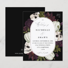 Casamento Floral e Caveira Puro do Halloween