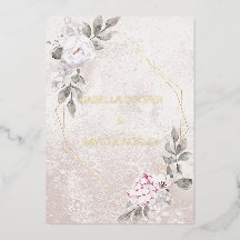 Casamento Floral Elegante | Convite de Folha