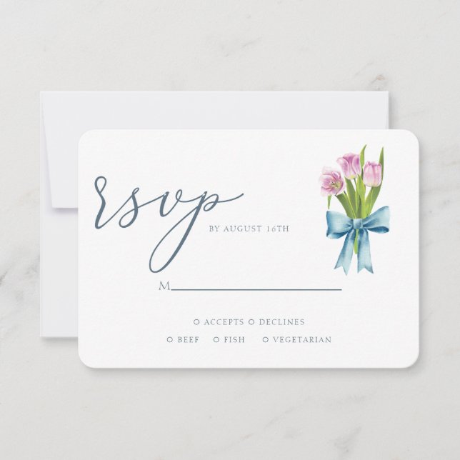 Casamento Floral Elegante De Aquarela Rsvp (Frente)