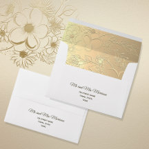 Casamento Floral Elegante Dourado