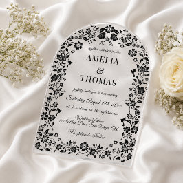 Casamento Floral Elegante Preto